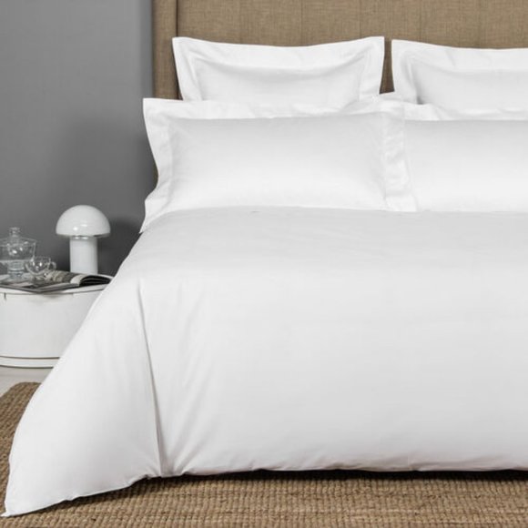 FRETTE LUXURY PERCALE KING DUVET COVER PERCALE WHITE NEW WITH TAGS